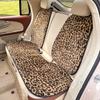 Leopard Print Car Seat Cushion Soft Plush Leopard Cover Winter Fluffy Warm Seat Supports Lumbar Support Pillow Car Seat Pillow