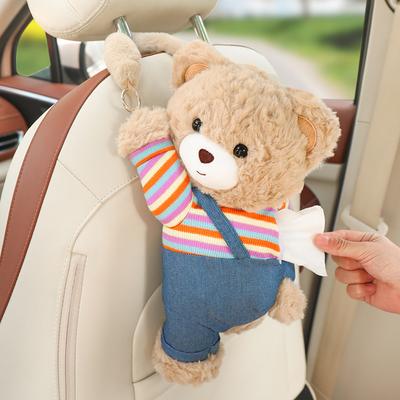 Car Mounted Tissue Box Hanging Type Car Mounted Paper Box Creative And Cute  Bear Practical  In Car Tissue Bag Hanging Bag