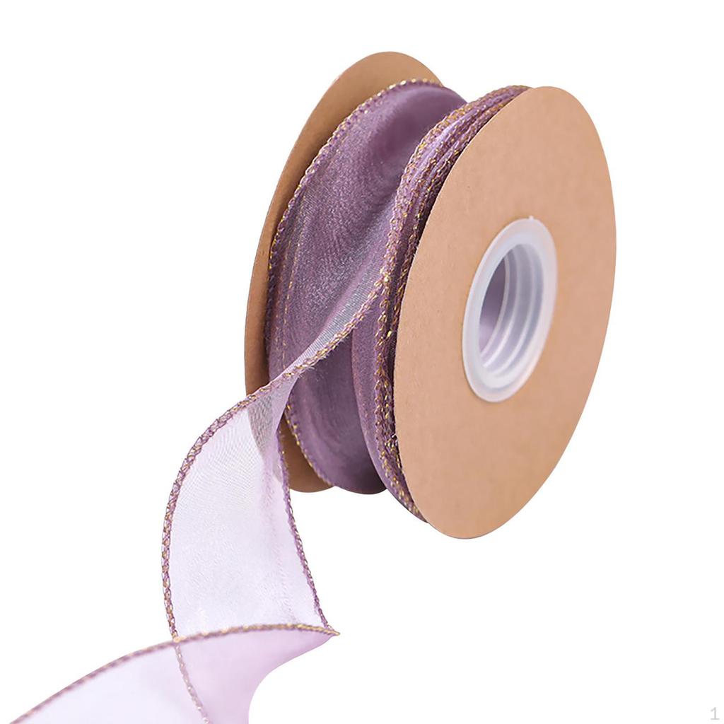 Wired Ribbon Christmas Tree Garlands Front Door Wire Edge Trimming for