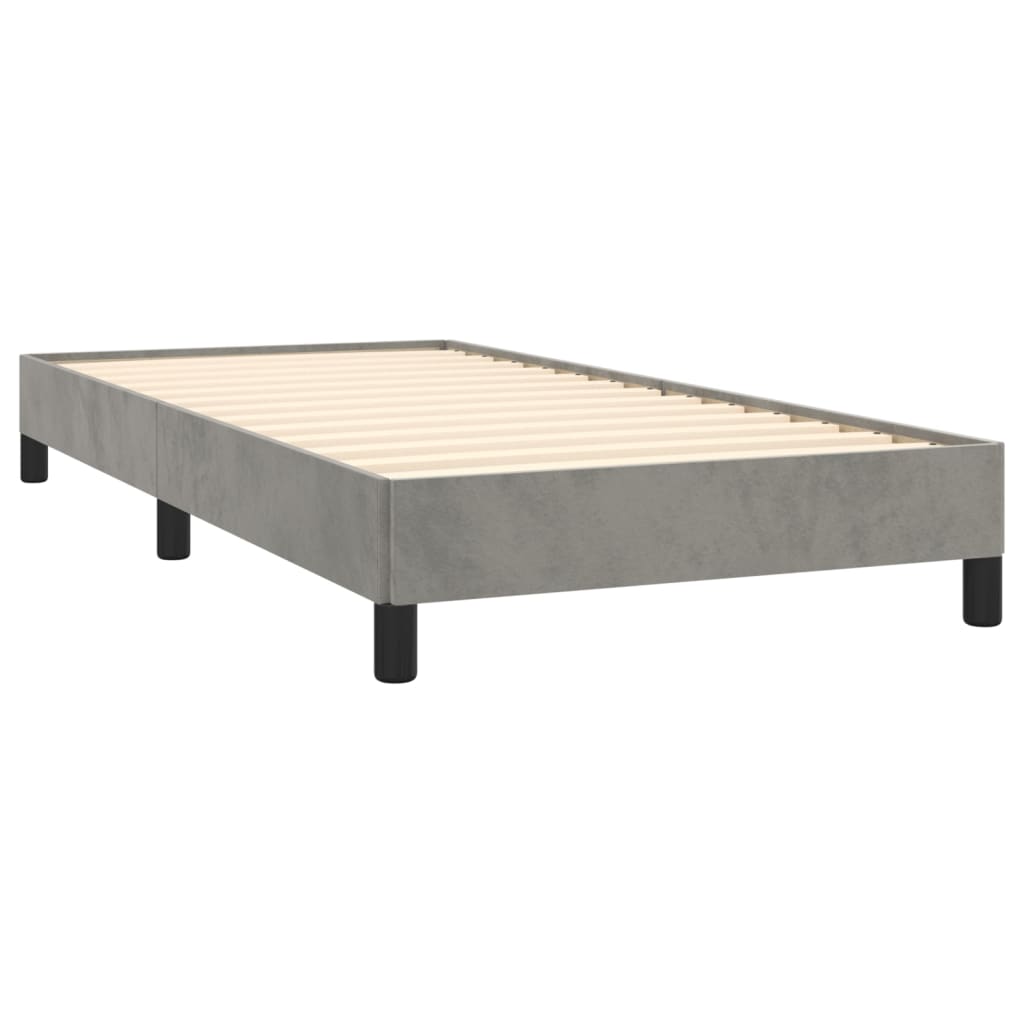 Bed Frame without Mattress Light Grey 100 x 200 cm Velvet