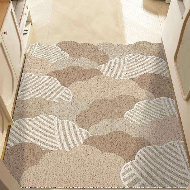 Silk Circle Entrance Door Mat Dirt Resistant and Dirt Resistant Foot Mat Cloud Shaped Door Mat Cutting At The Entrance