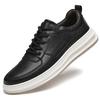 Men's Trendy Breathable Leather Casual Shoes - British Style Soft Sole Work Boots