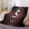 Salernitana 1919 Crest Design Flannel Blanket, Soft Polyester, Modern Design, All-Season for Camping, Travel, Gifts for Holidays or Birthdays