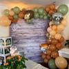 Jungle Animal Wild One Balloon Garland Arch Backdrop  For Baby Shower 1st Birthday Party Supplies