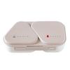 OSK Onigiri Lunch Case Bento Box 465ml Mocha Beige Mold Antibacterial Lockable Microwave Safe LS-15 Made Japan