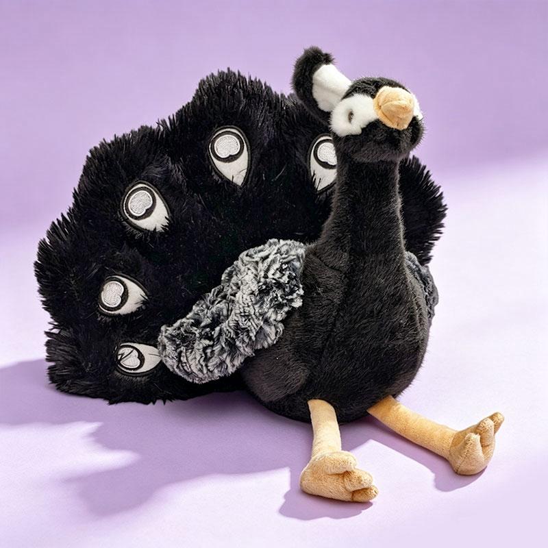 Kawaii Elegant Peacock Plush Cute Toy Doll Fluffy Bird Soft Fuzzy Stuffed Pillow For Animal Lovers Present