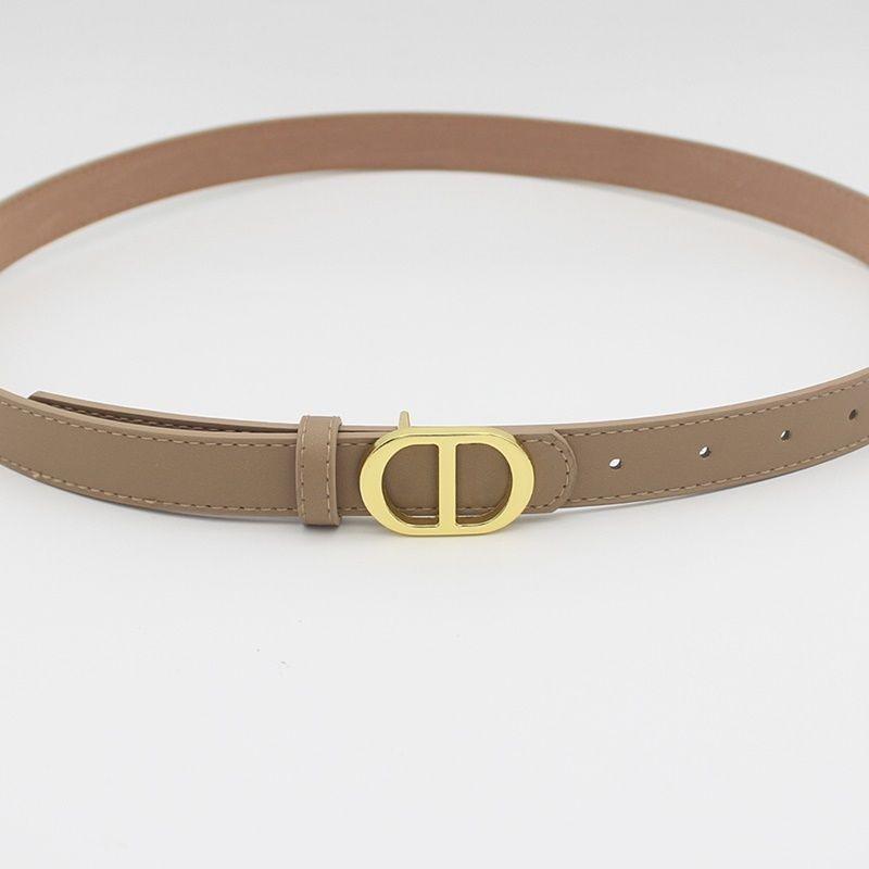 Stylish Gold Alloy Buckle Women's Fashionable Denim Pants Belt In Multiple Colors