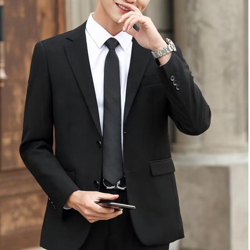 Men's Korean Style Slim Fit Suit – Ideal for Groom, Wedding, or Business Formal Wear.