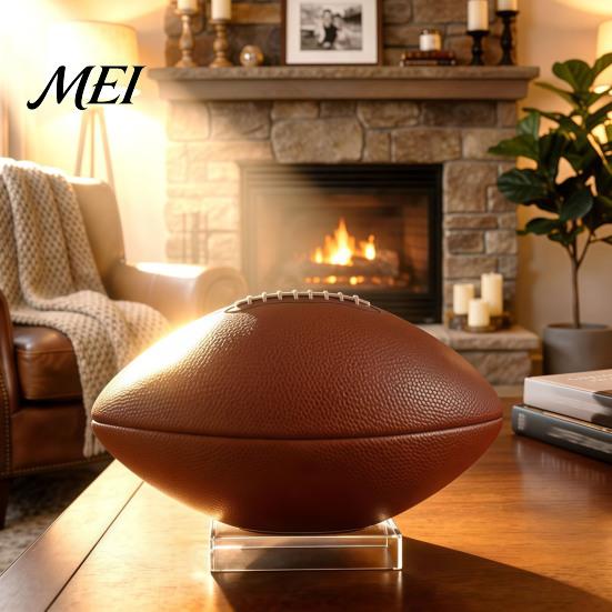 Sports Memorabilia Showcase Rack 2/4Pcs Acrylic Football Display Stand, Clear Signed Rugby Ball Holder, Stand for Fan Room Decoration Desktop