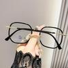 2PCS Anti Blue Light Sunglasses Trendy Milky Photochromic Myopia Glasses Women Fashionable Polygonal Short Sight Glasses