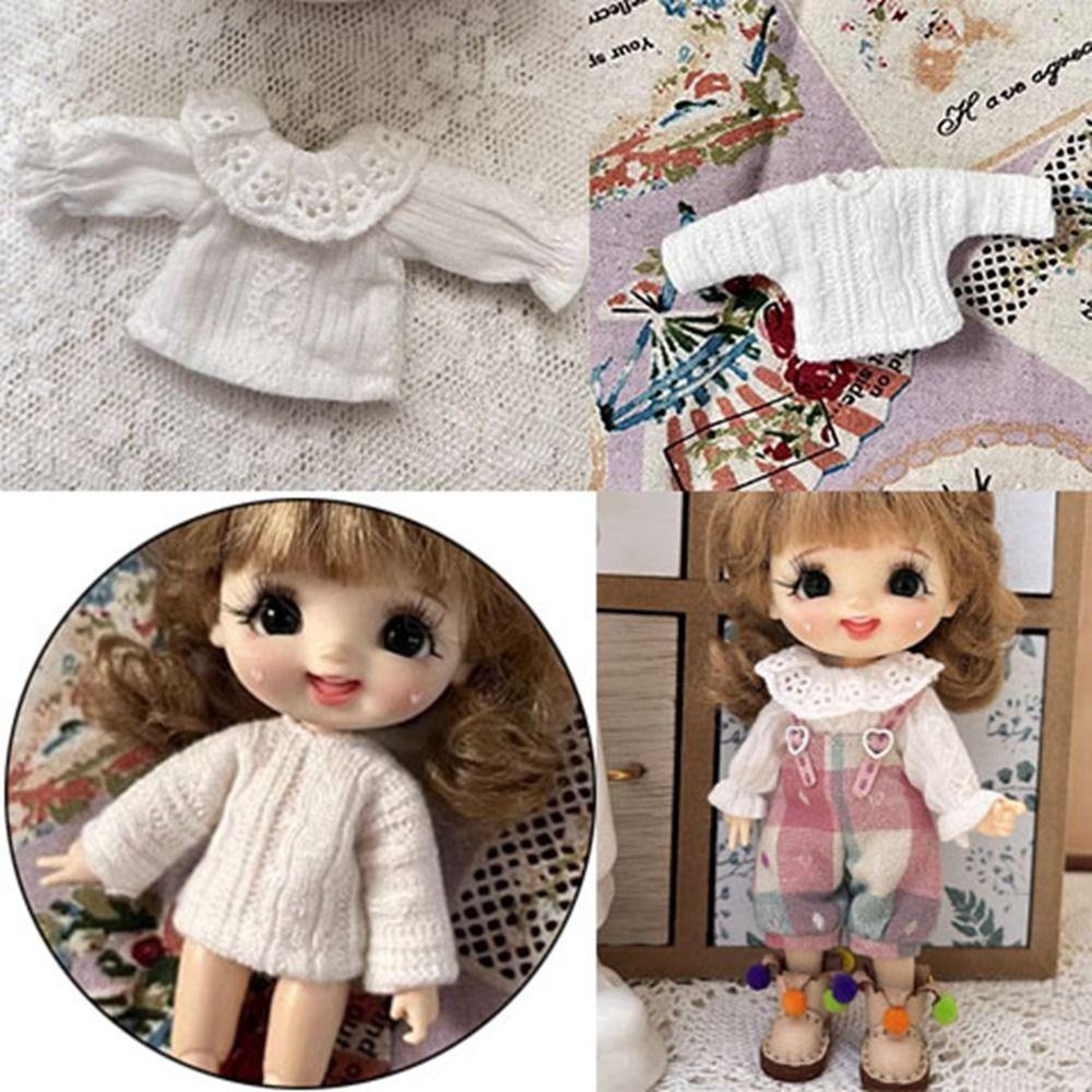 2 Styles Doll Shirt Sweaters Fashion Casual Wear Shirts Gift Toys  1/11 ob11 Dolls/1/12 Bjd Dolls