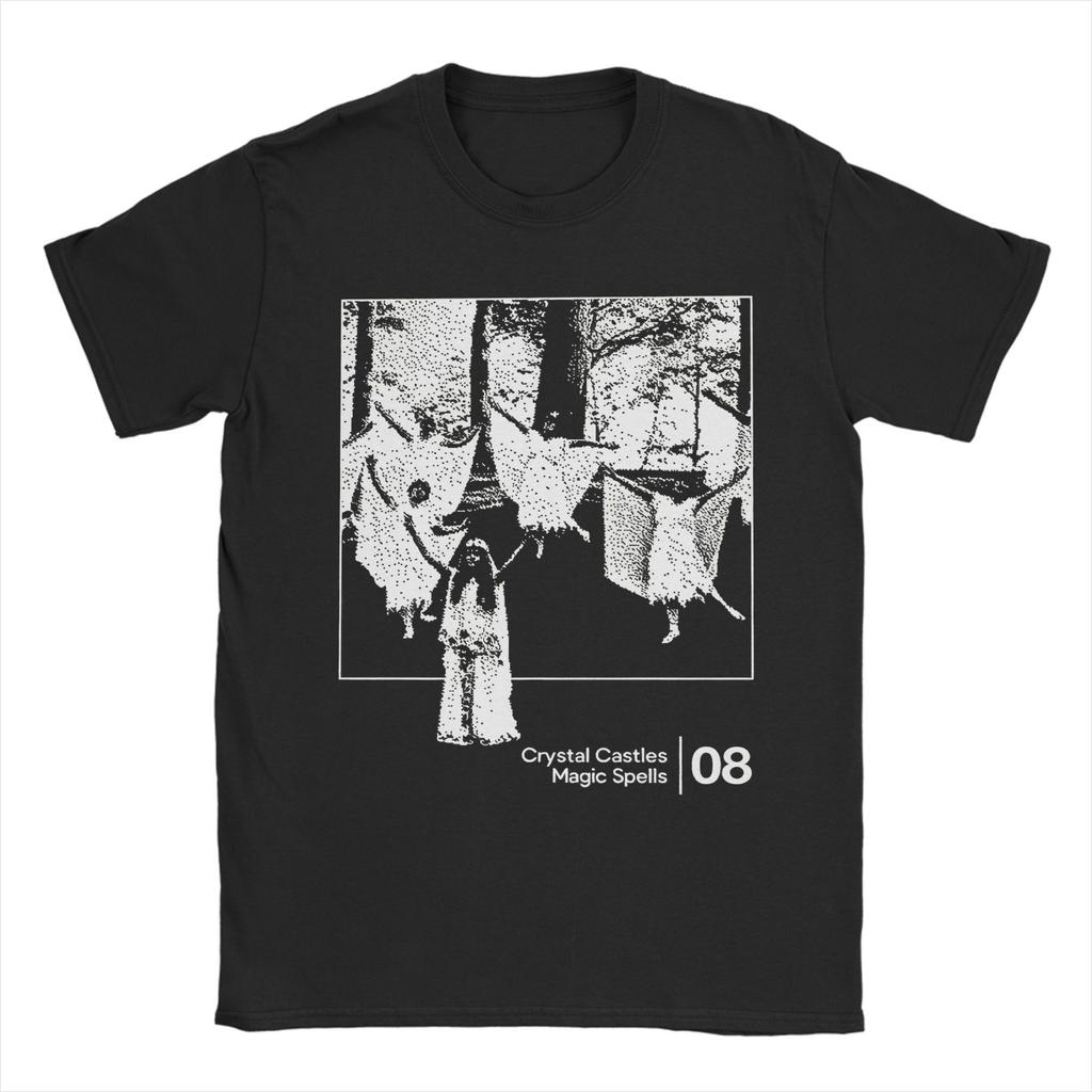 Camisetas Gráficas Unisex Crystal Castles Ropa de Música Electrónica Celestica Estilo Minimalista Camisetas de Manga Corta con Cuello Redondo Camiseta