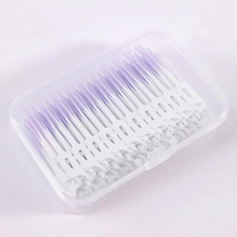 200Pcs Disposable Dental Floss Brush Soft Silicone Interdental Brushes Orthodontic Tooth Clean Dental Care