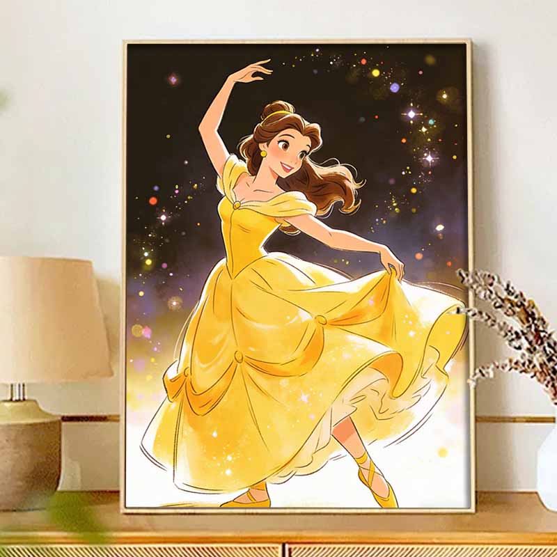 Disney Belle Diamond Paint Painting Art Kit Handmade DIY5D Home Decor Gift