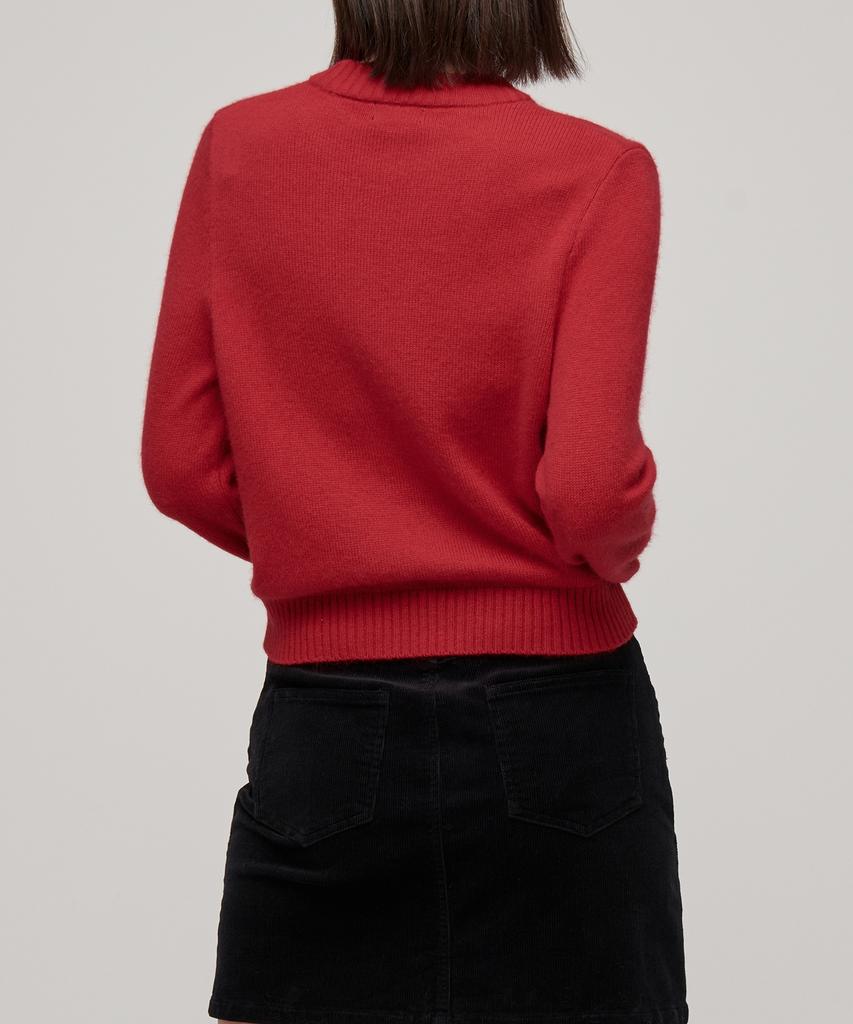 MUSINSA STANDARD WOMAN Women'S Angora Blend Crew Neck Knit [Red]