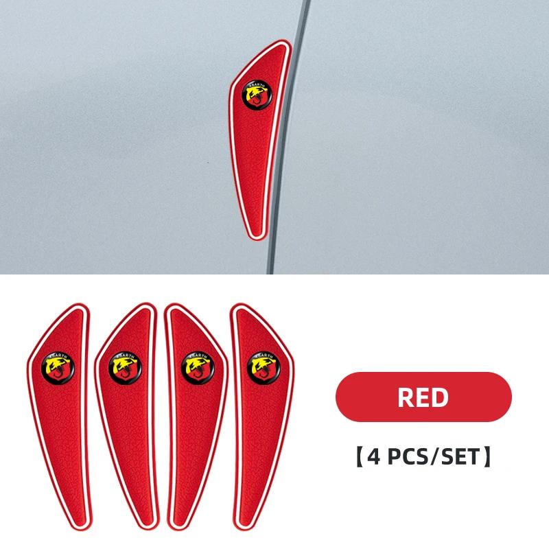 4Pcs Car Styling Door Side Edge Anti-collision Bumper Strip Sticker For Fiat Abarth 595 Abarth 500 Abarth 124 Spider Accessories