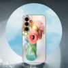 Elegant Pink Flower Peony For Samsung Galaxy S25 S24 S23 Ultra S22 S21 Plus S20 Black Soft Silicone Protective Case