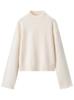 Korean Style Solid Color Casual Stand Collar Loose Knit Cardigan