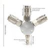 3 Way Air Splitter 1/4 Inch NPT Male Thread 3 Way Manifold Aluminum Alloy Pneumatic Fitting for Industrial