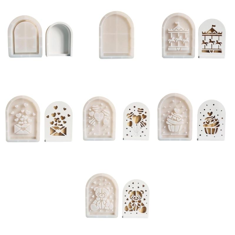 Silicone Storage Box Mold Storage Container Moulds Jewelry Storage Case Molds Hollow Bear Theme Suitable for Crafting