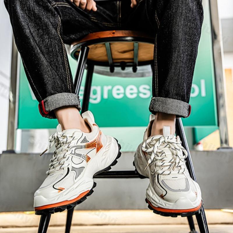 Fashion Men's 2025 Fashion Trend Height Increasing Lightweight Casual Shoes Summer Versatile Thick Soft Soled Sports Leisure Sneakers