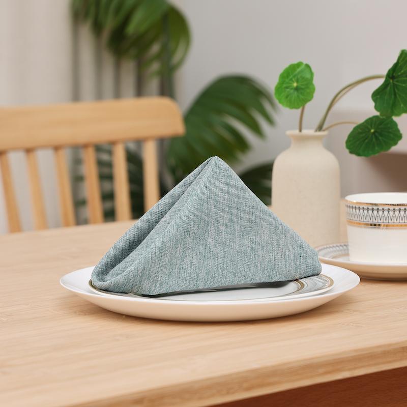 Customized Cotton Linen Napkins Eco-Friendly Fancy Wedding Table Cloth Overlay Handmade Washable Dinner Decor Napkins 40cm x 40 cm/Customized Size синий