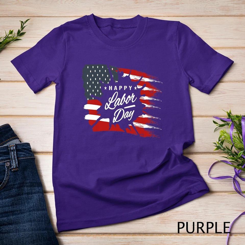 Happy Labor Day Tshirt American Flag Tee - T-Shirt Gift Unisex T-shirt 5 2XL