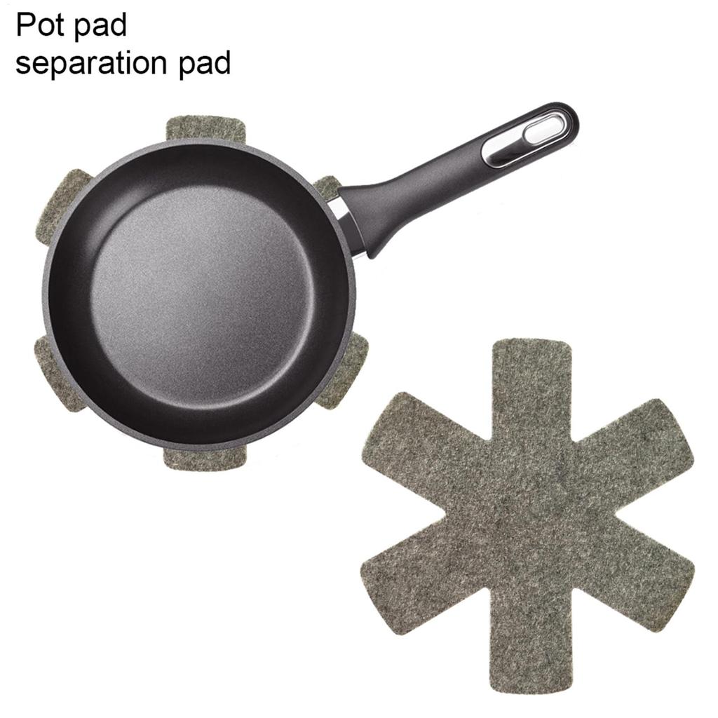 3pcs Non Woven Heat-resistant Mats Pads Heat-insulating Cloth Pot Non Stick Pon Protective Kitchen Bowls Plates Felt