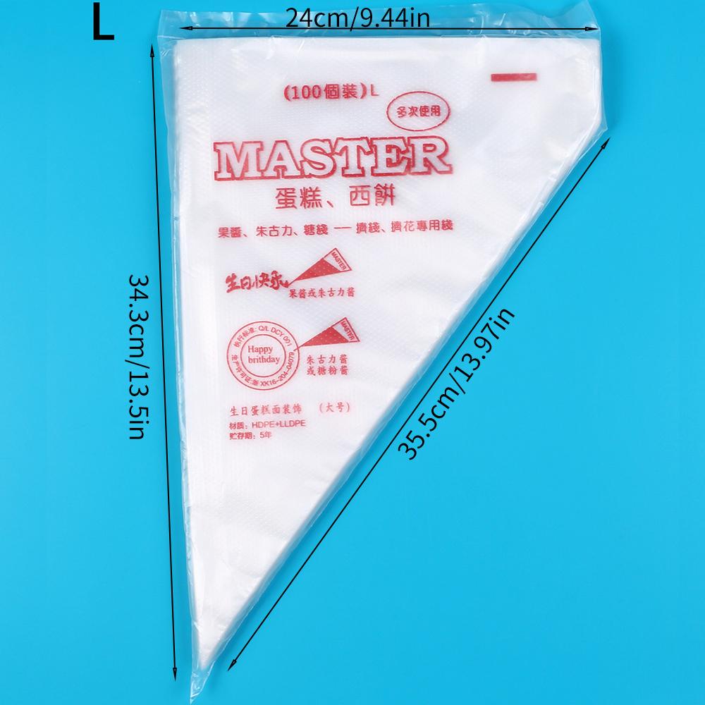 100 Stück Einweg-Spritzbeutel Icing Spritzbeutel Kuchencreme Dekorierbeutel für Kekse Kuchen Cupcakes Backen