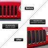 RT-TCZ Upgrade Version Clip-On Grille Front Mesh Grille Erts Compatible With Jeep Wrangler JK JKU 2007-2015 (Matte Black)