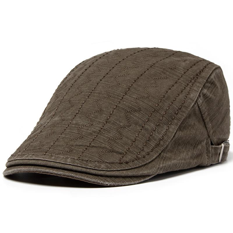 Spring, Summer and Autumn Beret Men's Casual Cotton Shade Cap Men's Forward Hat