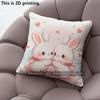 Cute Rabbit Couple Valentine Throw Pillow Covers Pattern Cushion Cover Suitable For Sofa Bedroom Car Pillow Cover
