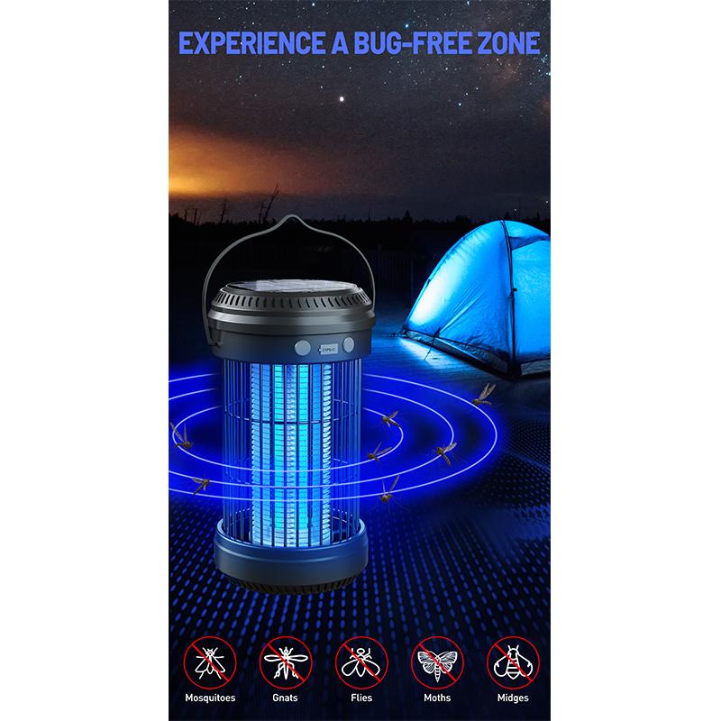 Nou ucigaș de insecte solar lampă capcană țânțari UVA multi-exterior portabil lumină de noapte lampă ucigaș de țânțari de grădină fără radiații