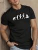 Yoga Humor Unisexs Loose Light Grey Tee Ape To HuUnisex Evolution Line Art Final Meditation Pose Black Silhouette Cotton Shirts