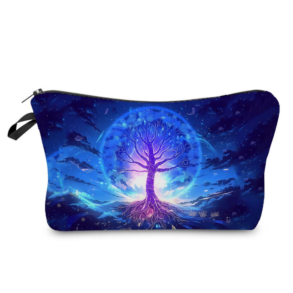 Women Tree of Life Print Cosmetic Bag Toiletries Organize Travel Storage Case 6854 KTB