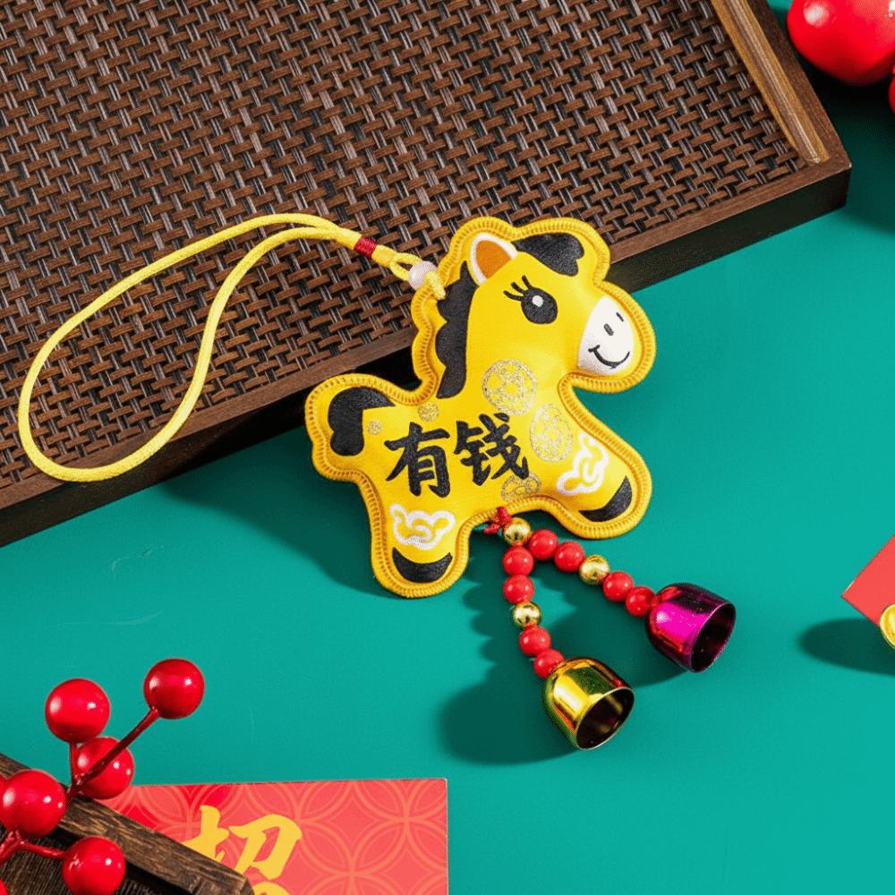 Embroidery Zodiac Mascot Pendant Blessing Car Hanging Pendant Horse Incense Bag Spring Festival