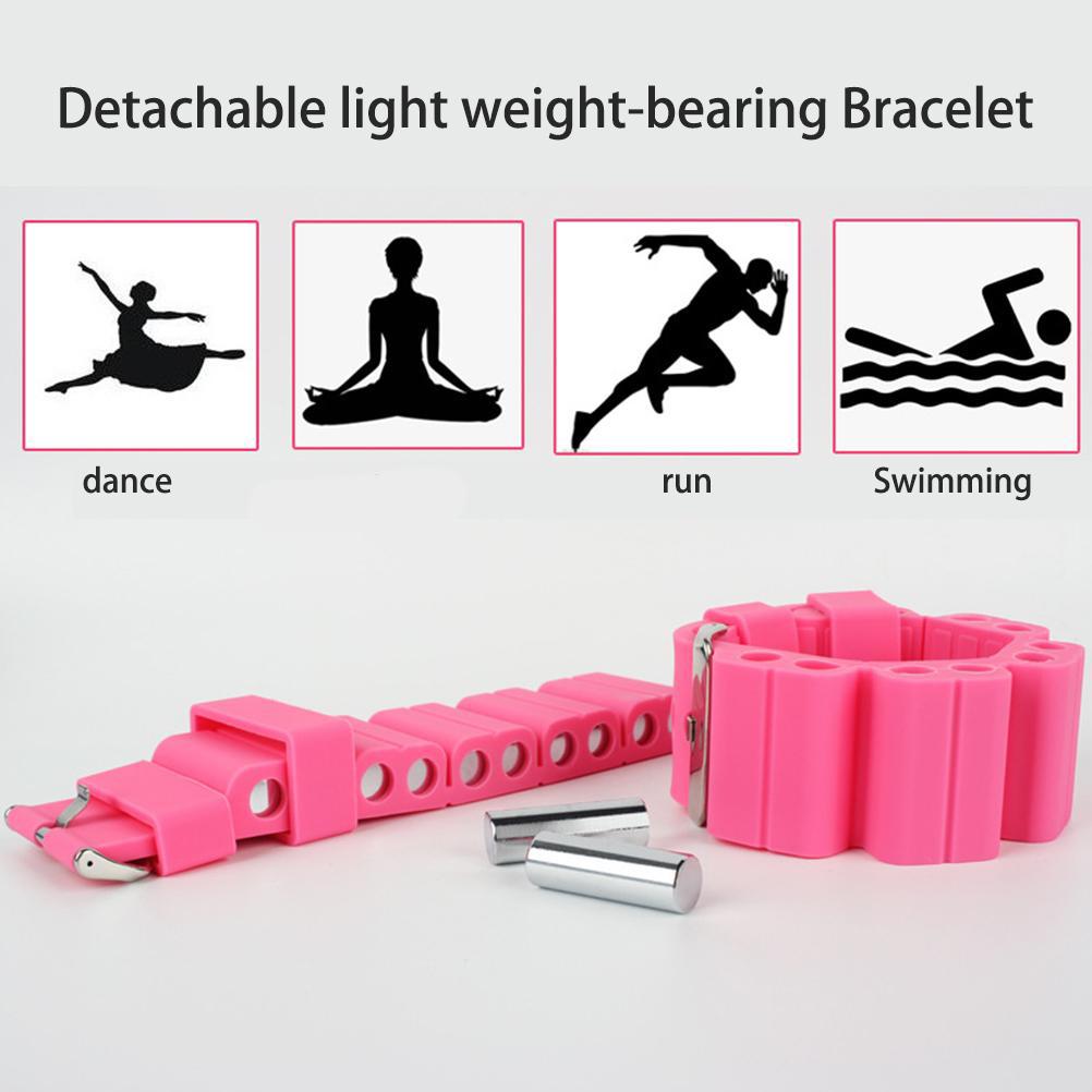 2Pcs Adjustable Wrist Weights Wearable Wrist Ankle Weights Bracelet For