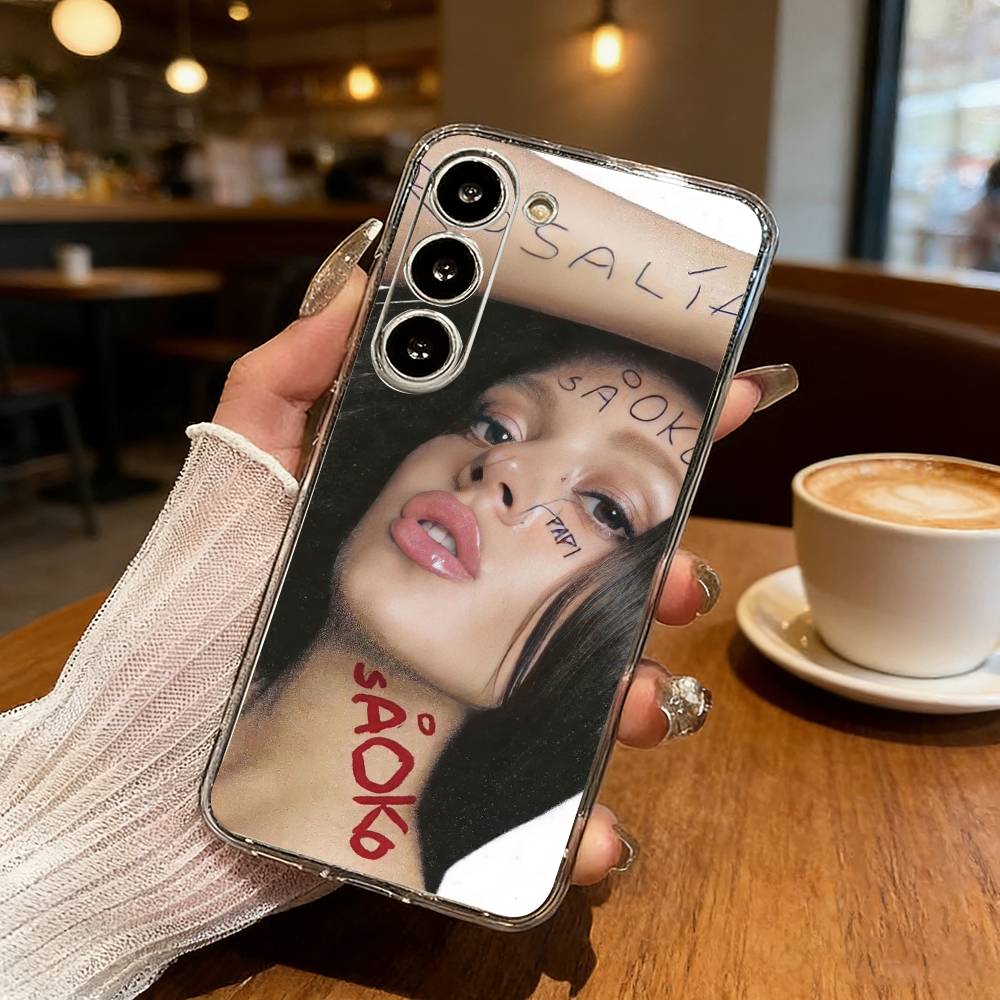 Singer R-Rosalia Spanish Phone Case For Samsung S25,S24,S21,S22,S23,S30,Ultra,S20,Plus,Fe,Lite Transparent Cover