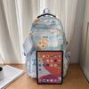 Children's Schoolbag Women's Cartoon Printed Large Capacity Backpack with Coin Purse