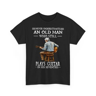 Non Sottovalutare Un Vecchio Che Suona la Chitarra T-shirt Retrò Anni Settanta