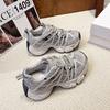 Spring new sports and leisure shoes sports shoes breathable women's laces spring low help high small