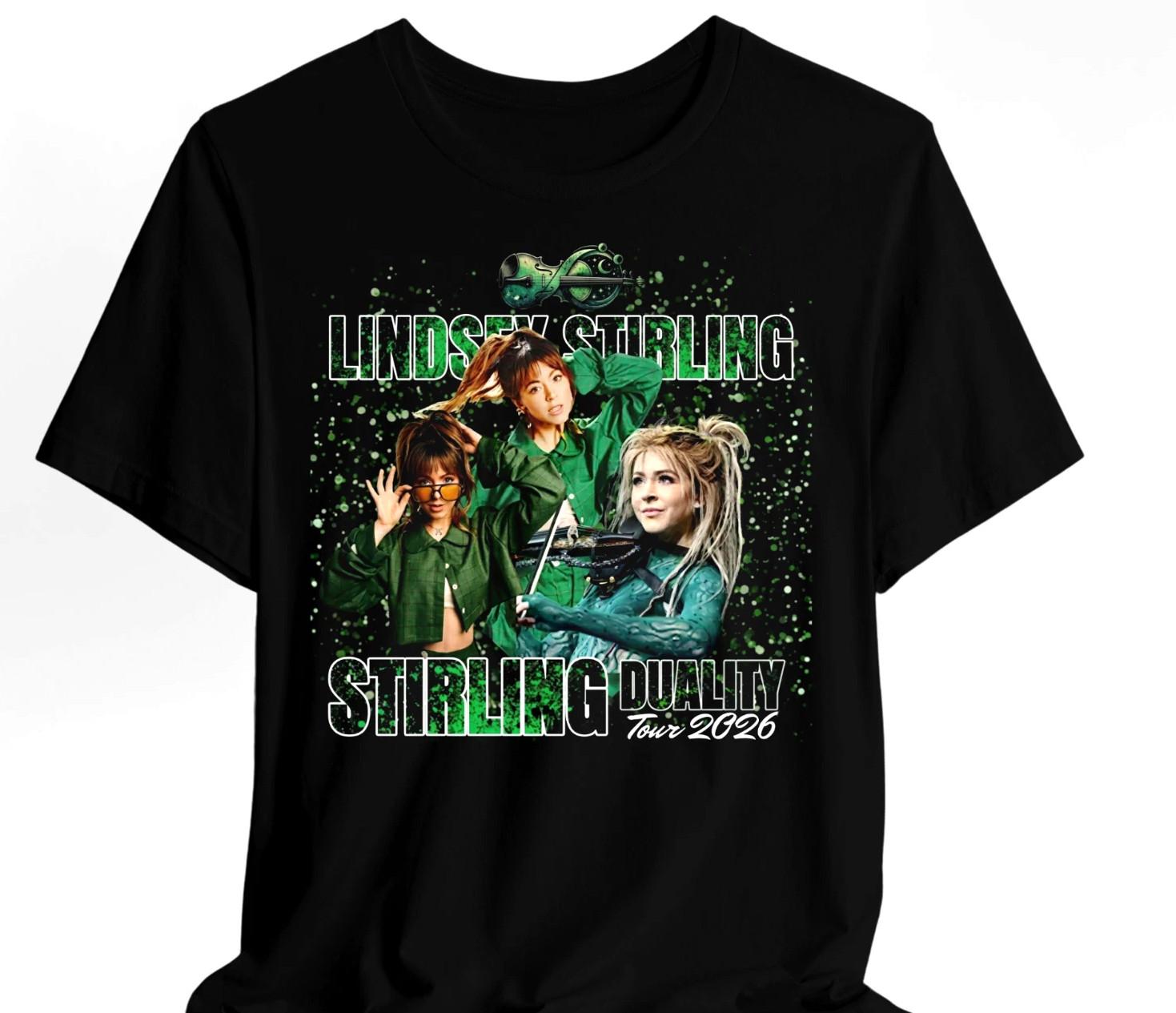 Lindsey Stirling HOT NEW tour 26 black T-shirt All sizes 1F2878 XL