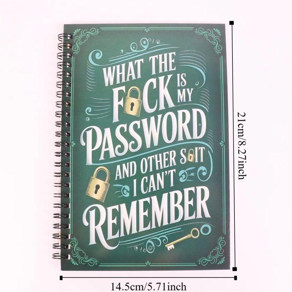 Gold Key Design Spiral Password Notebook To Do List Diary Notebook Fun Memo Notepad Home