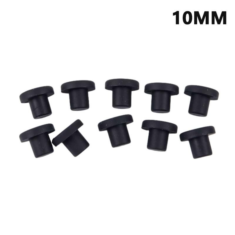 10Pcs Solid Rubber Hole Caps 3mm-12mm High Temperature Resistance T Type Silicone Seal Hole Plugs Dust-proof Gasket End Caps