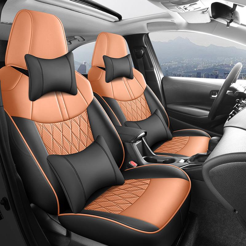High-Grade Custom Fit Car Seat Covers For Toyota Corolla 2019-2025 Artificial Leather Protection Seat Cushion Full Set Auto Part