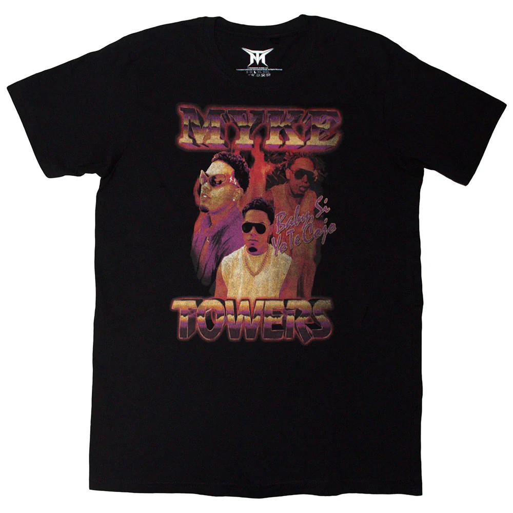 Myke Towers T-Shirt: Bootleg (Black) OFFICIAL NEW S