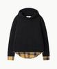 Leondi Blended Layer Hoodie Knit - Black