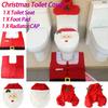 Christmas Santa Toilet Seat Cover Creative 3D Xmas Santa Claus Bathroom Toilet Cover for Festival Holiday Decor