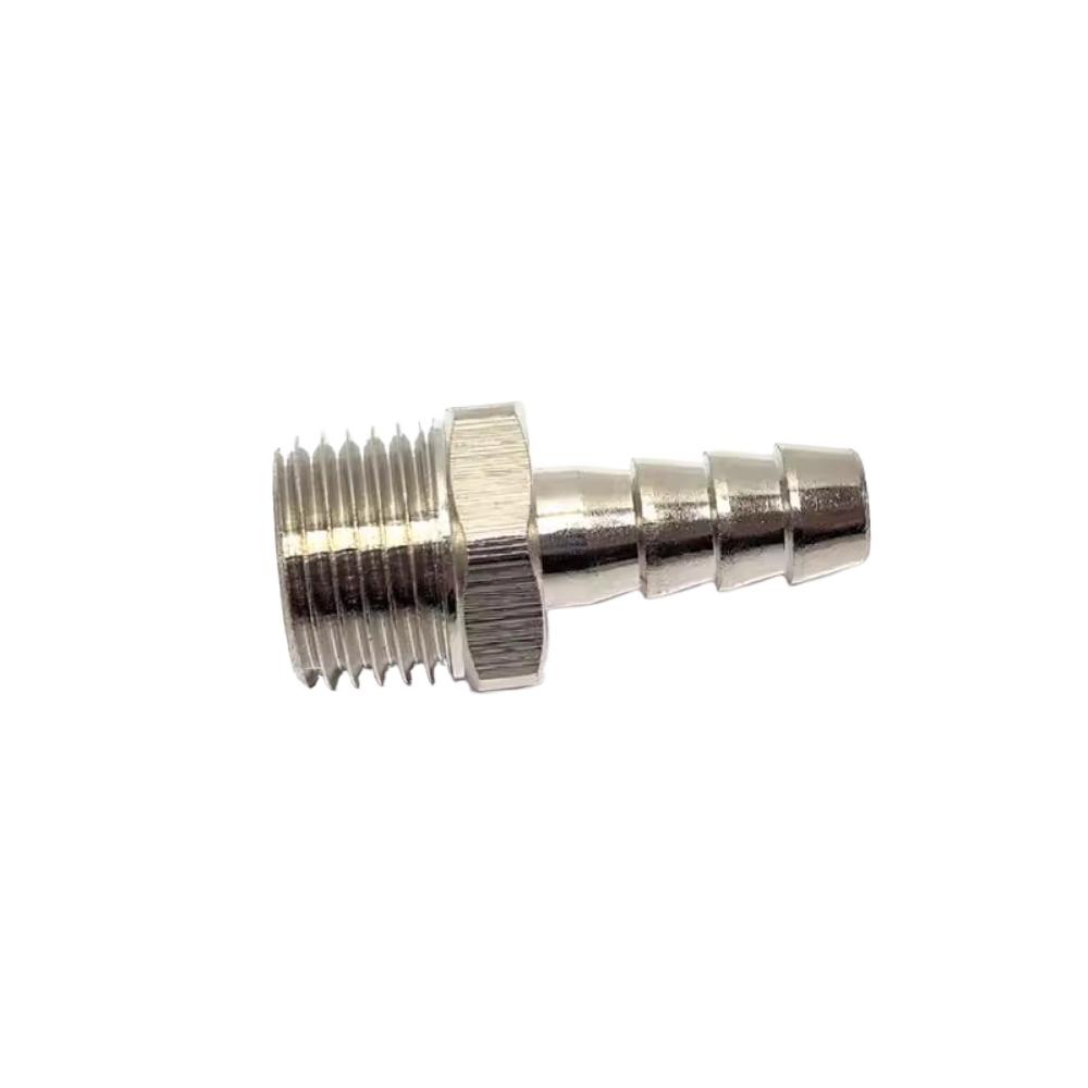 M3 M4 M5 M6 Metrisch Außengewinde 3/4/5/6 mm Schlauchtülle Messing Vernickelt Rohrverschraubung Verbinder Öl Schmierung