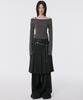 Peulleeoeob Pleats Midi Skirt (Fl-243_Black)